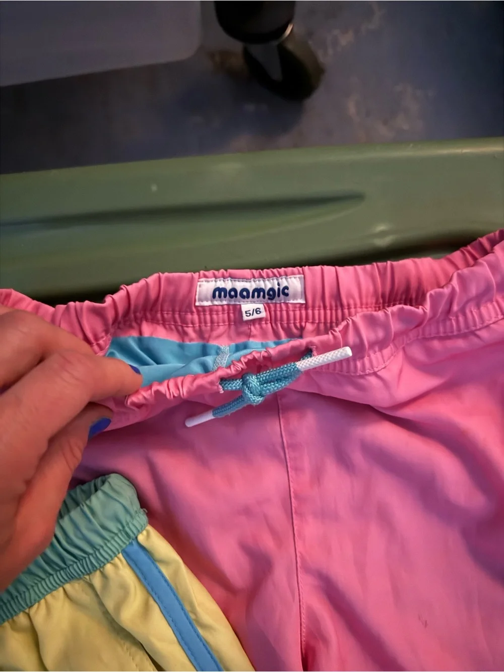 Maamgic Colorblock Pastel & Hot Pink Swim Short Bundle size 5/6